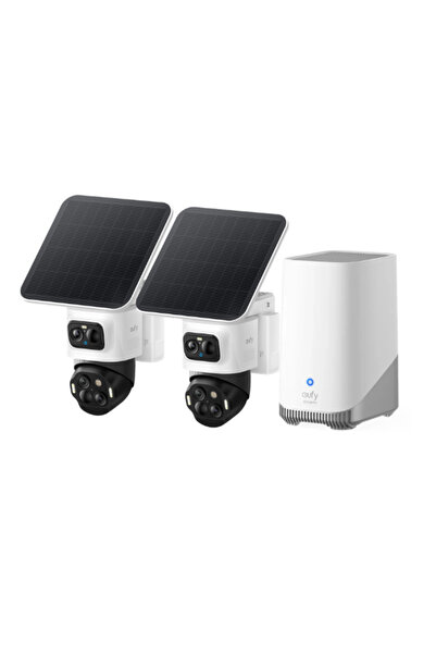 eufy S4 HomeBase S380 Κιτ Παρακολούθησης 4K Ηλιακής Ενέργειας με 2 Κάμερες Τύ...