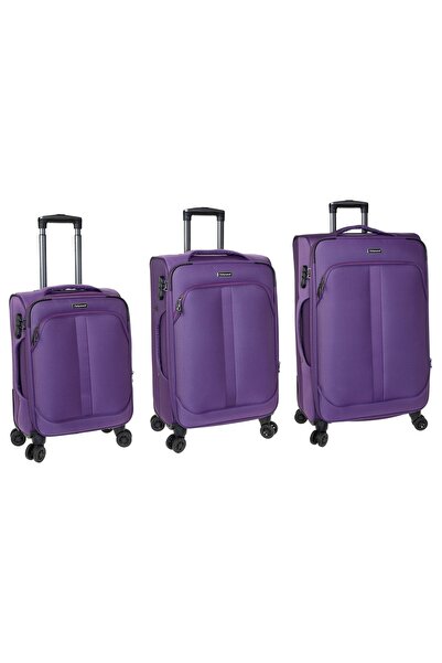 Diplomat Set de trolere extensibile Diplomat, Poliester, 4 roți duble, Lacăt ...