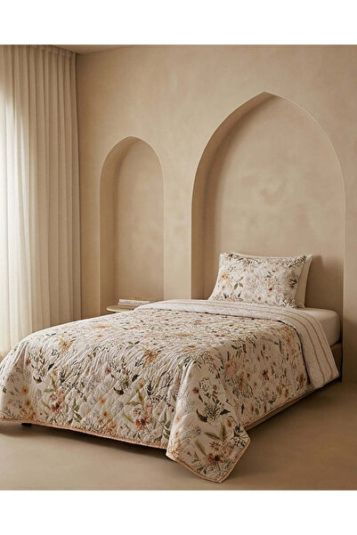 REDTAG Ivory 2 Piece Floral Printed Quilt (Twin Size)