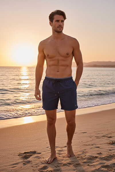 Piyera Men's Swim Shorts with Front and Back Zipper Pockets, Quick Dry, Elast...