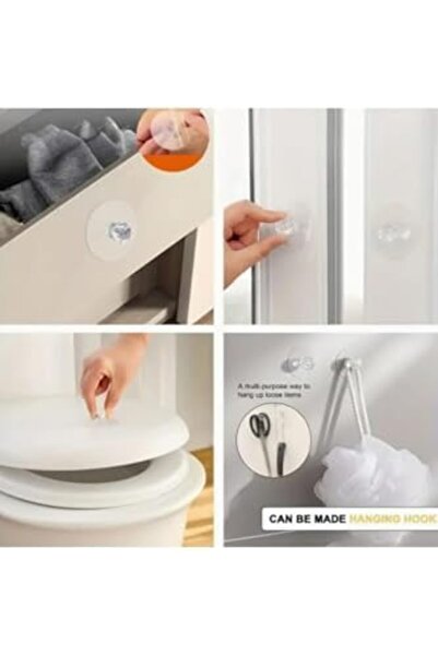 Yıldızan Mithra Life 6 Pcs Transparent Crystal Look Cabinet Drawer Handle Gri...