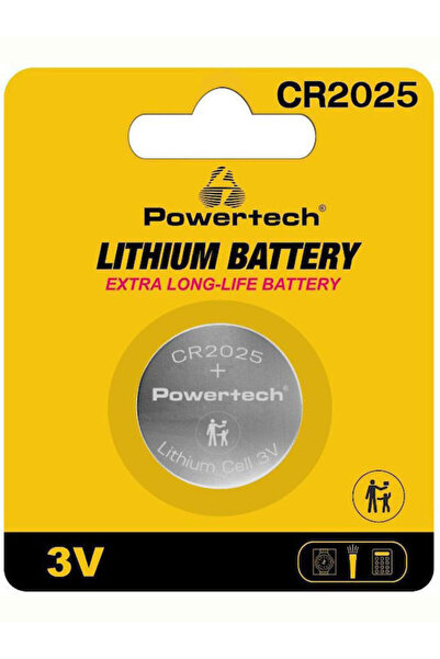 POWERTECH PT-1211 Μπαταρία ρολογιού λιθίου CR2025 3V 1 τεμάχιο