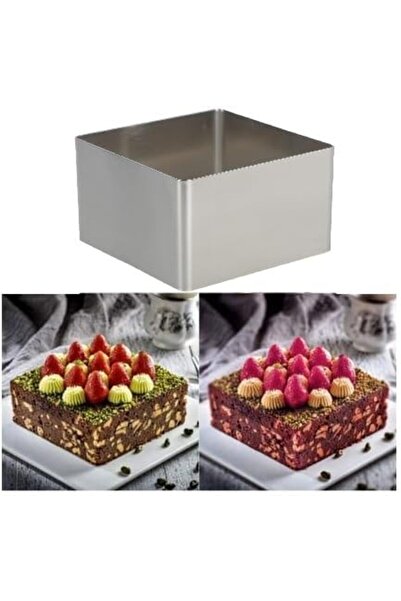 Yıldızan Msa Shop Steel Square Shaped Cake Parfait Mold 931845