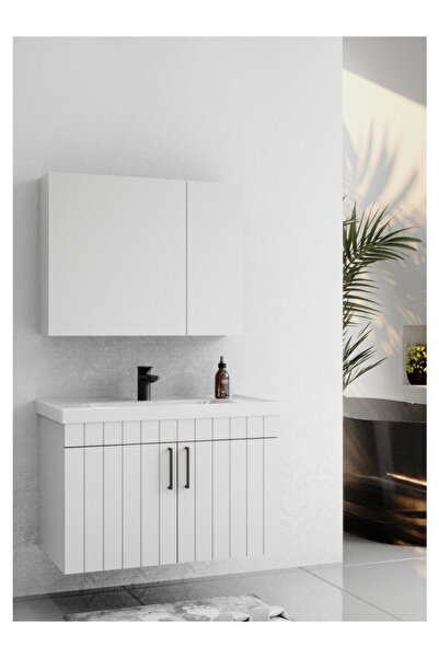 Wons Bathroom Lizbon 80 cm Lake Beyaz Banyo Dolabı