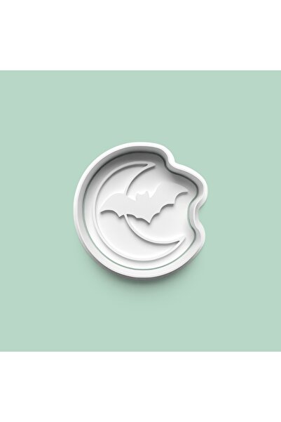 AKTASTORE Bat Figured Moon Theme Cookie Mold and Sugar Paste Mold 0945-2