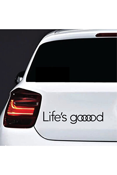 Amo-Stickers Sticker auto Audi Life’sGood 30cm Argintiu