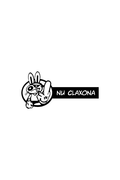 Amo-Stickers Sticker Auto Nu Claxona 25cm Rosu