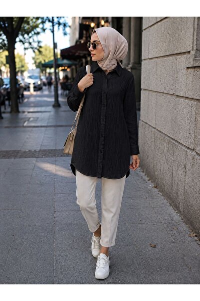 sarıdağ Women's Monaco Fabric Long Sleeve Tunic Shirt
