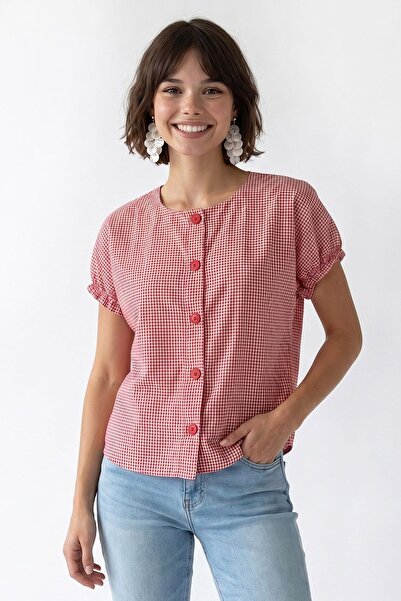 Hiccup MIXRAY Cămașă Din Poplin Cu Carouri Gingham