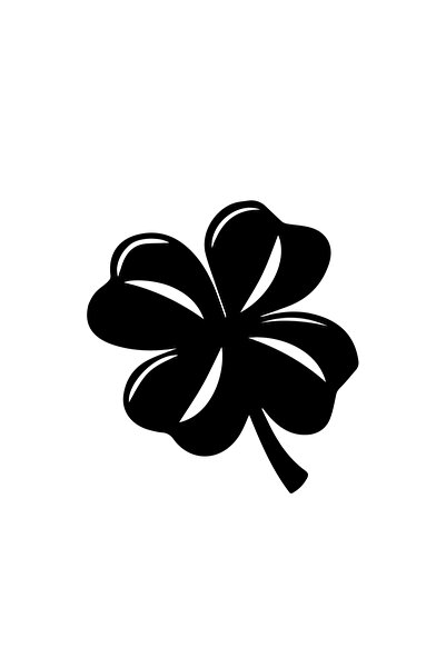 Amo-Stickers Стикер за кола Детелина 30см Тъмно сив