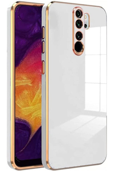 Bodycell Gold Plated - Θήκη Σιλικόνης Xiaomi Redmi Note 8 Pro - White
