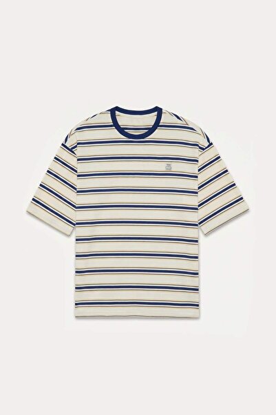 DeFacto Boxy Fit Crew Neck Striped Short Sleeve T-Shirt H7479Ax26Hs