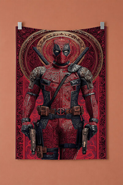 gxe.art Deadpool Hero Wall Covering, Gamer Room Decor, Comic Book Themed Fabr...