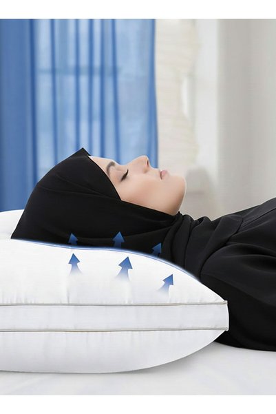 Medical Sleep قطعتان من وسائد السرير مع خط فضي مزدوج 100% قطن - 1400 جرام - 75x50 سم