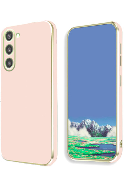 Bodycell Gold Plated - Θήκη Σιλικόνης Samsung Galaxy S23 Plus - Pink
