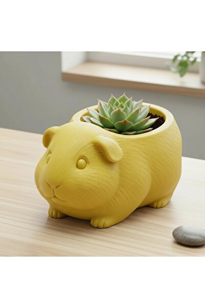 OEM Mini Ghiveci Decorativ Imprimat 3D, Forma Porcusor de Guineea, Suport Pla...