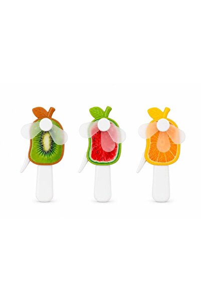 TOY LAND 3-Piece Fruit-Shaped Manual Mini Handheld Fan Set – Kiwi, Watermelon...