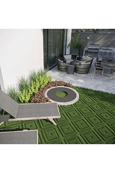 Danube Home Eco Green 3D Grass - Diamond Design