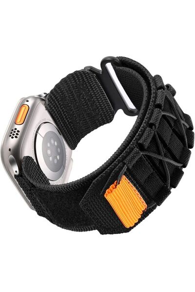 Orso Λουράκι Nylon Tactical Black Apple Watch 38/40/41/42mm Series 10/11