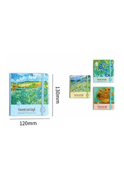 idei Carnet Pătrat Compact cu Copertă Laminată Picturi Van Gogh, Dimensiuni 1...