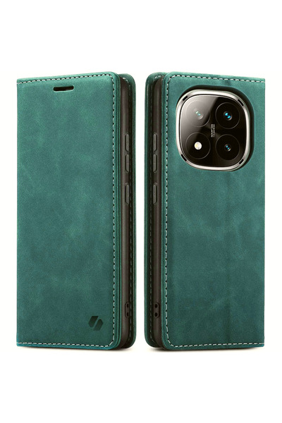 spacecase Θήκη Xiaomi Redmi Note 14 Pro 5G / Poco X7 Wallet Πορτοφόλι - Green