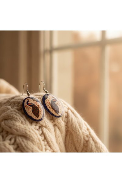 Erol Bakır New Series 1843 Bijouterie Earrings 100% Hand Made Copper