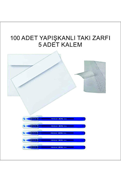 Çınar TAKI ZARFI-PARA ZARFI (100ADET ZARF YAPIŞKANLI ) + (5 ADET KALEM)