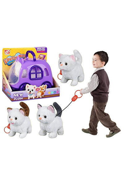 adar Pisica interactiva pe baterii cu transportor si lesa 80 cm MIX MIX