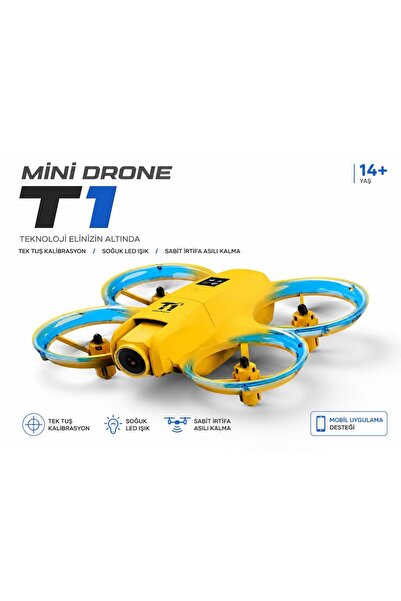 ATLT ATLANTİS T1 MİNİ 1080 FULL HD KAMERALI 360° DÖNÜŞLÜ DRONE LED IŞIKLI 4 P...