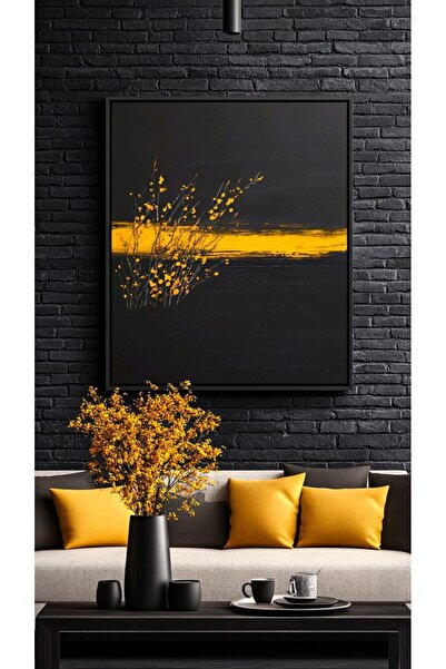 Ghaith Store Golden Harmony Wall Art Painting Luxury Abstract Black and Gold ...
