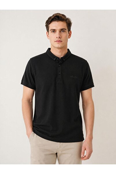 CLASSİCS MEN Ανδρικό μπλουζάκι Glow Slim Fit με κοντό μανίκι και λαιμόκοψη πό...