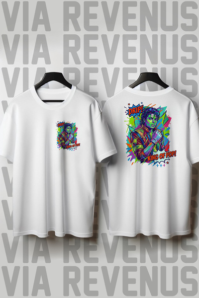Vordevia Michael - King of Pop Printed Wide Fit 100% Cotton Tshirt