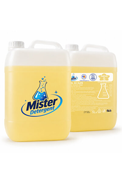 Mister Detergent Detergent lichid rufe 10L Parfum de Tei - Pachet 2x5L