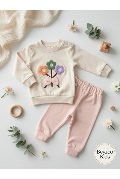 SERDE BABY Baby Girl Floral and Cherry Top and Bottom Set