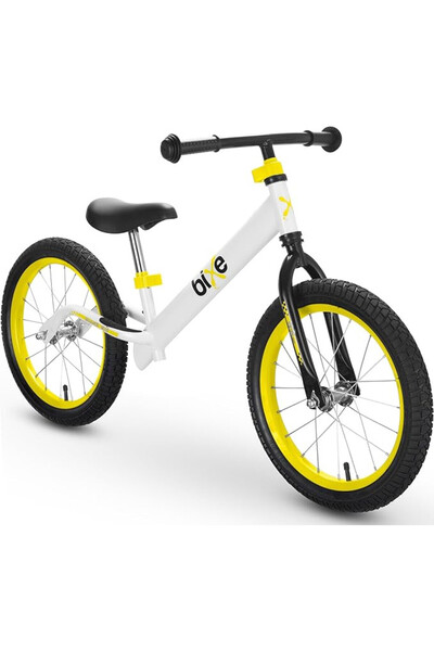 Bixe Bicicletă fără pedale, 16 inch, aluminiu, anvelope pneumatice, galbenă, ...