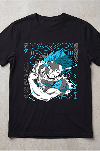 Silkensoul My Hero Academia Deku Anime Printed Standard Cut Unisex Tshirt