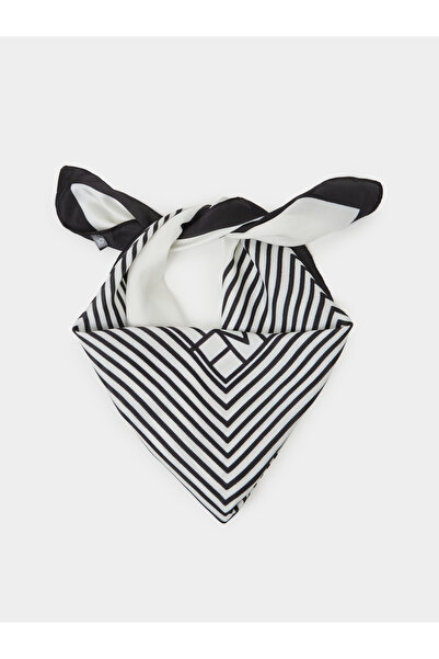 Styli White Striped Scarf