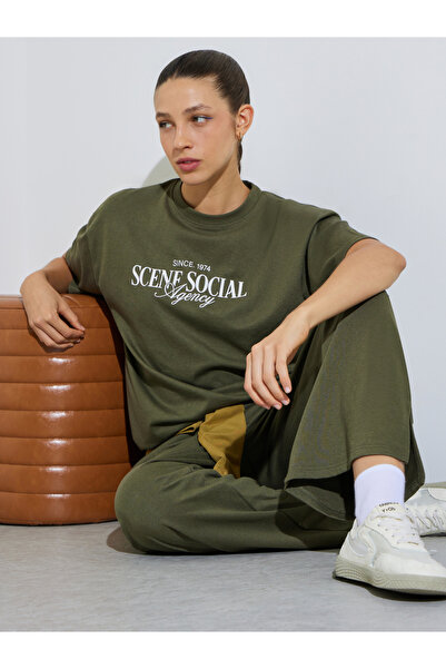 Styli Typography Print Short Sleeves T-Shirt and Joggers Co-Ords