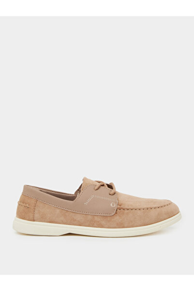 Styli Men Faux Suede Lace-Up Casual Loafers