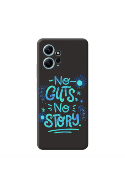 Other Xiaomi Redmi Note 12 4G No guts no story Black Colored Silicone TPU Θήκη