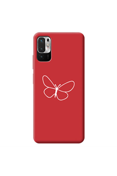 Other Xiaomi Redmi Note 10 Pro 5G butterfly Red Colored Silicone TPU Θήκη