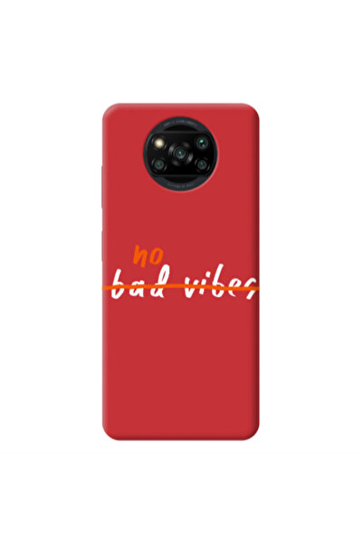 Other Xiaomi Poco X3 /X3 Pro No bad vibes 2 Red Colored Silicone TPU Θήκη