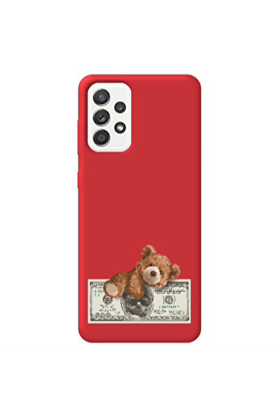 Other Samsung A72 Money Style Red Colored Silicone TPU Θήκη
