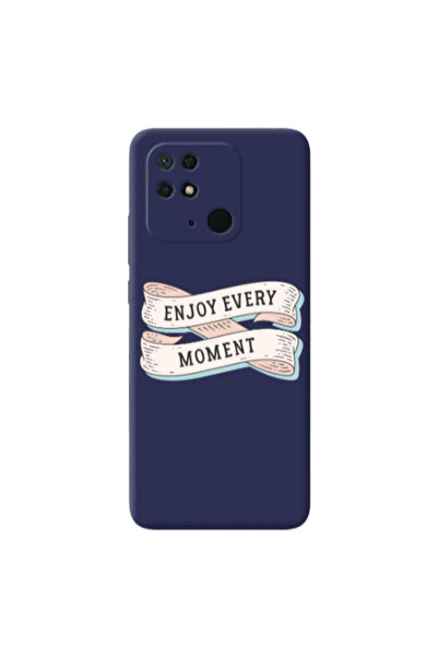 Other Xiaomi Redmi 10C Enjoy Every Moment 2 Dark blue Colored Silicone TPU Θήκη