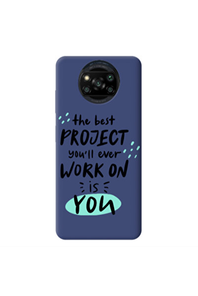 Other Xiaomi Poco X3 /X3 Pro The Best Project Dark blue Colored Silicone TPU ...