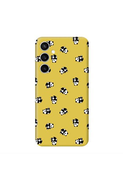 Other Samsung S24 Plus Small Pandas Yellow Colored Silicone TPU Θήκη