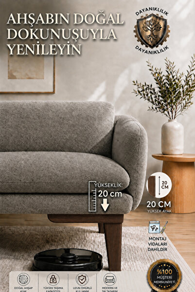 LEGORA WOOD DESIGN 20 cm Küt Ahşap Mobilya Ayağı Gürgen Koltuk Baza TV Ünites...