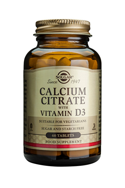 Solgar Calcium Citrate 250mg Cu D3 60tb (Citrat de Calciu cu Vit. D3)