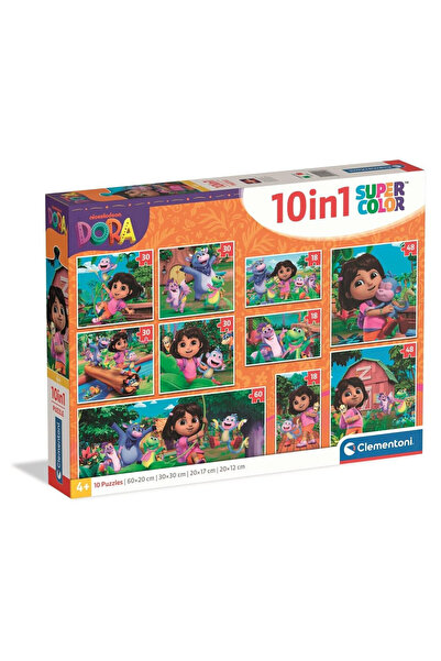 CLEMENTONI Puzzle Super Color Dora 10 in 1 multicolor 30x38cm