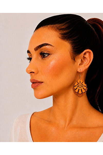 ROKH Women's Design Natural Handmade Wooden Authentic Earrings